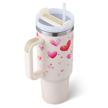 🥤 40oz Insulated Tumbler with Handle & Straw