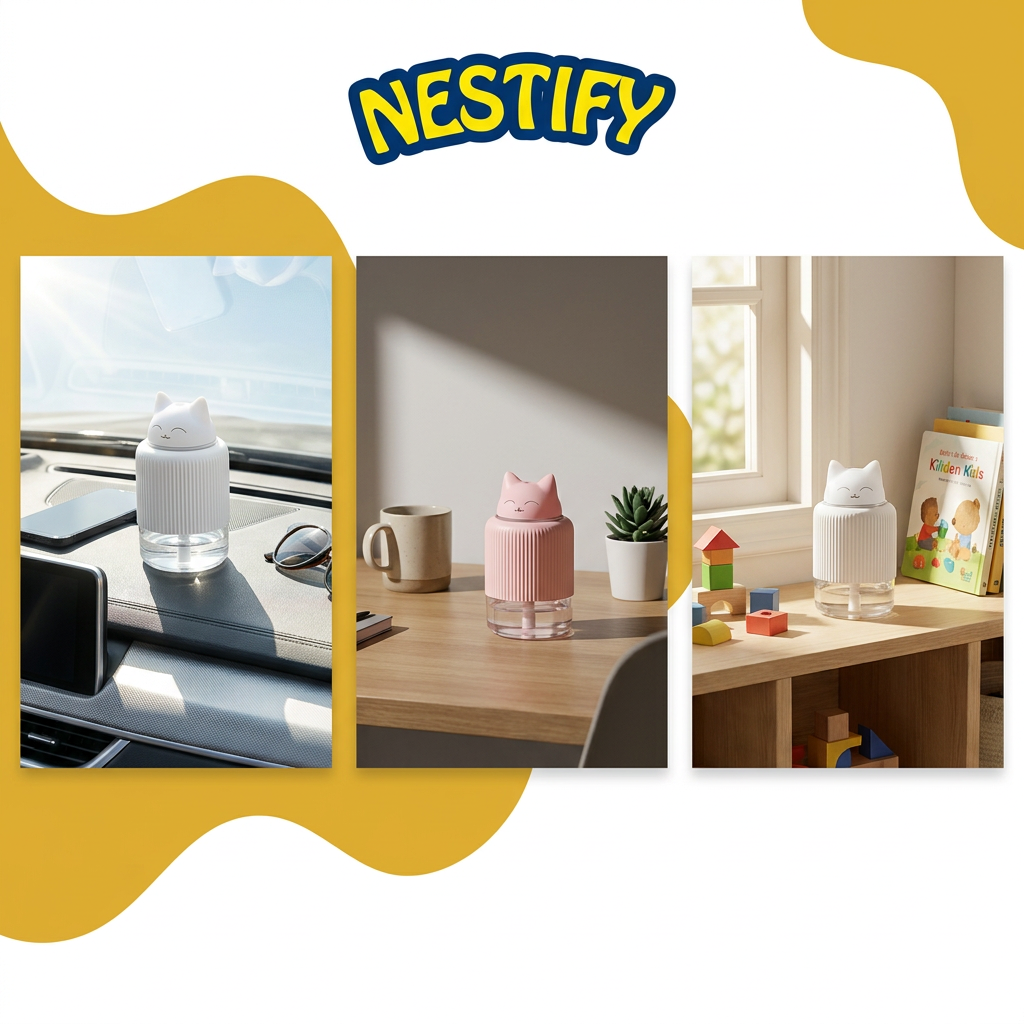 Mini Humidifier – Cute Cat Mist Diffuser