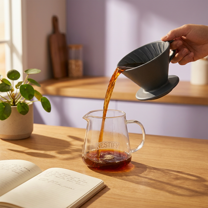 Nestify™ Microporous Ceramic Pour-Over Coffee Filter – Barista-Grade Brew Essential