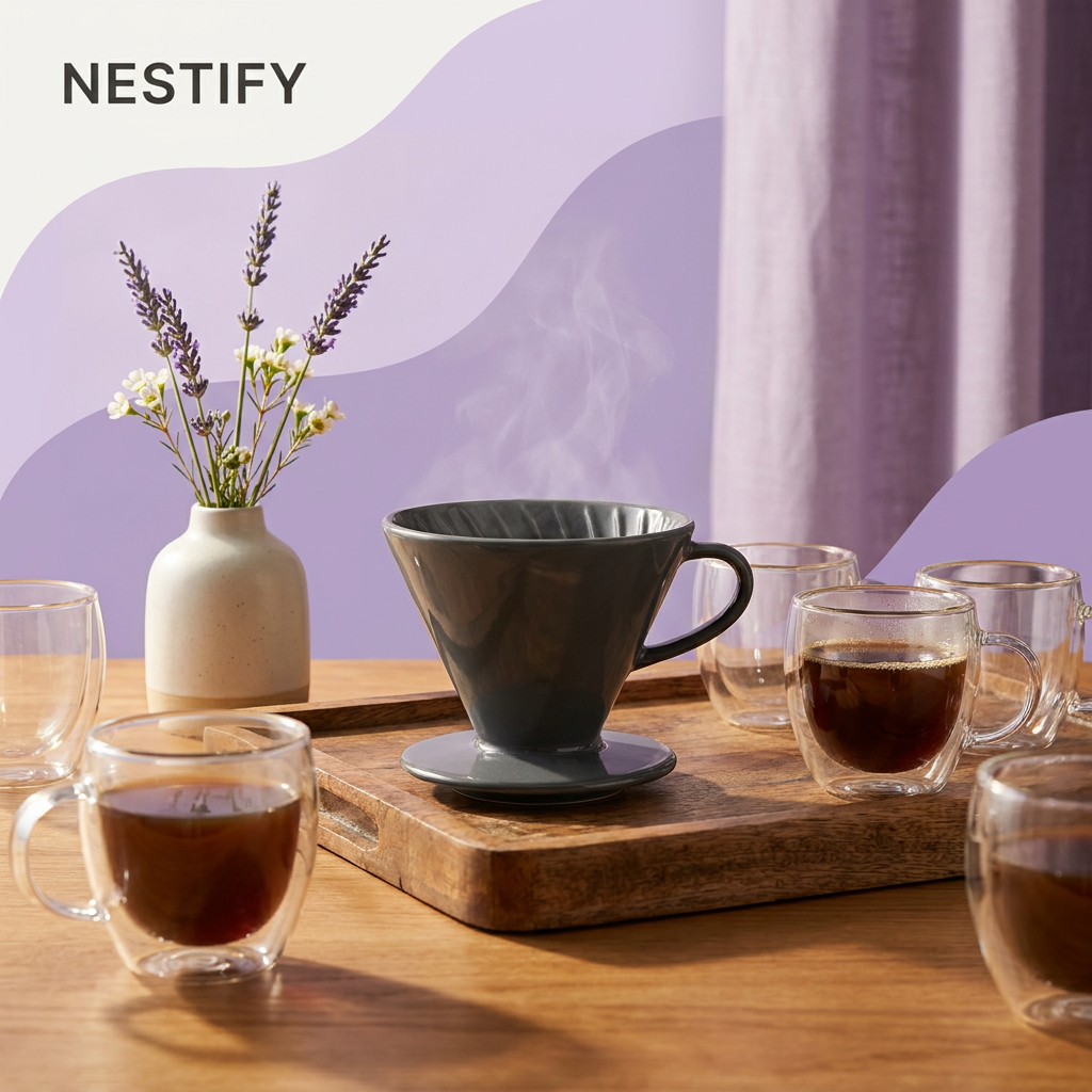 Nestify™ Microporous Ceramic Pour-Over Coffee Filter – Barista-Grade Brew Essential
