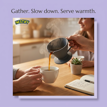 Nestify™ Microporous Ceramic Pour-Over Coffee Filter – Barista-Grade Brew Essential
