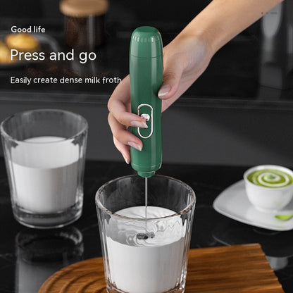 Battery-Powered Handheld Milk Frother – 3-Speed Electric Drink Mixer