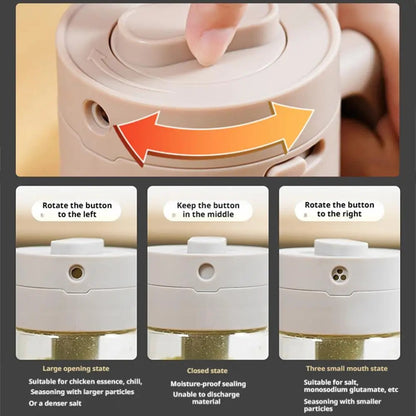 Dual‑Dispense Seasoning Container with Detachable Spoon