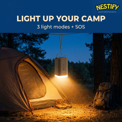 Nestify 3‑in‑1 Mini Electric Air Pump with Lantern