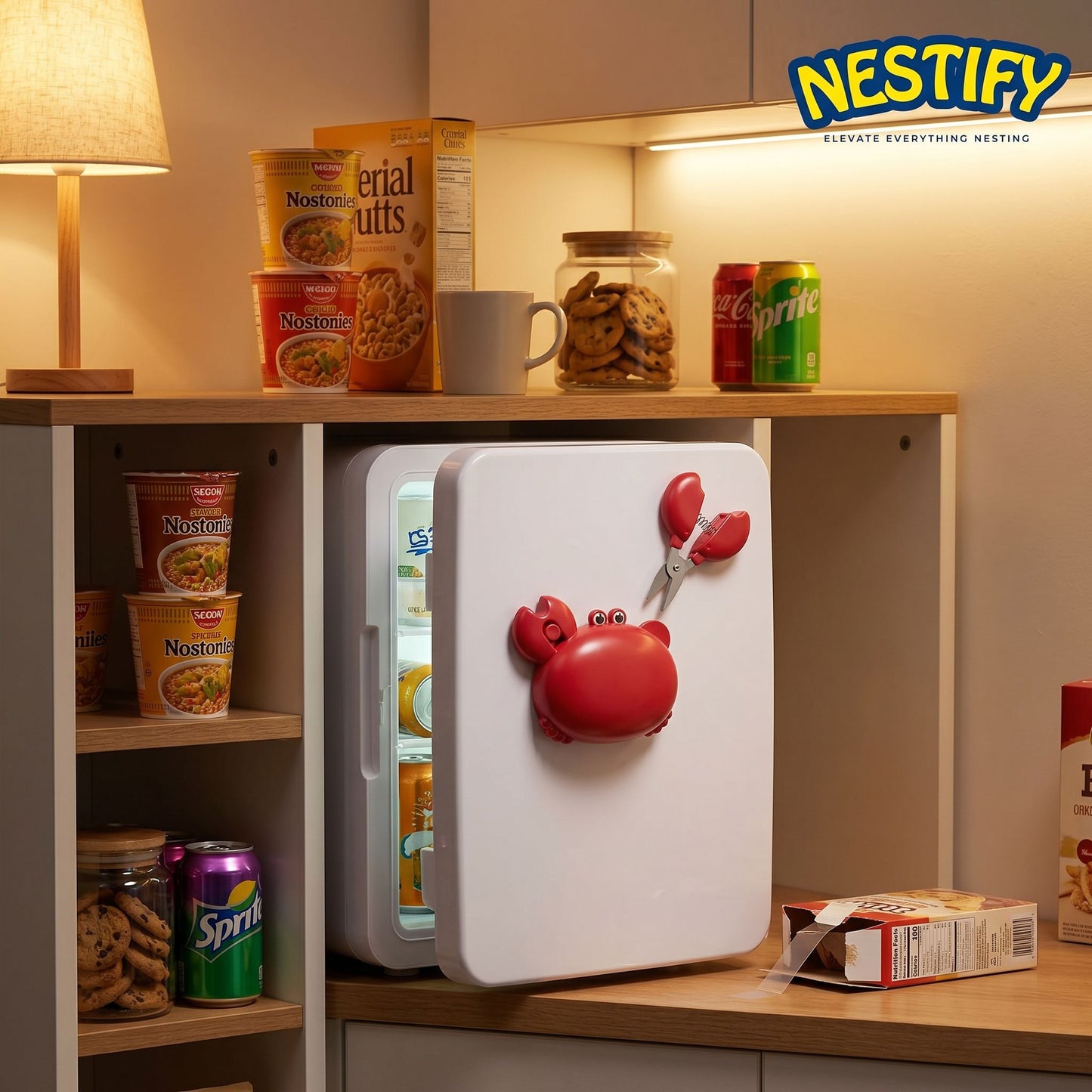 Nestify 3‑in‑1 Crab Bottle Opener & Box Cutter Magnet