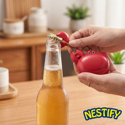 Nestify 3‑in‑1 Crab Bottle Opener & Box Cutter Magnet