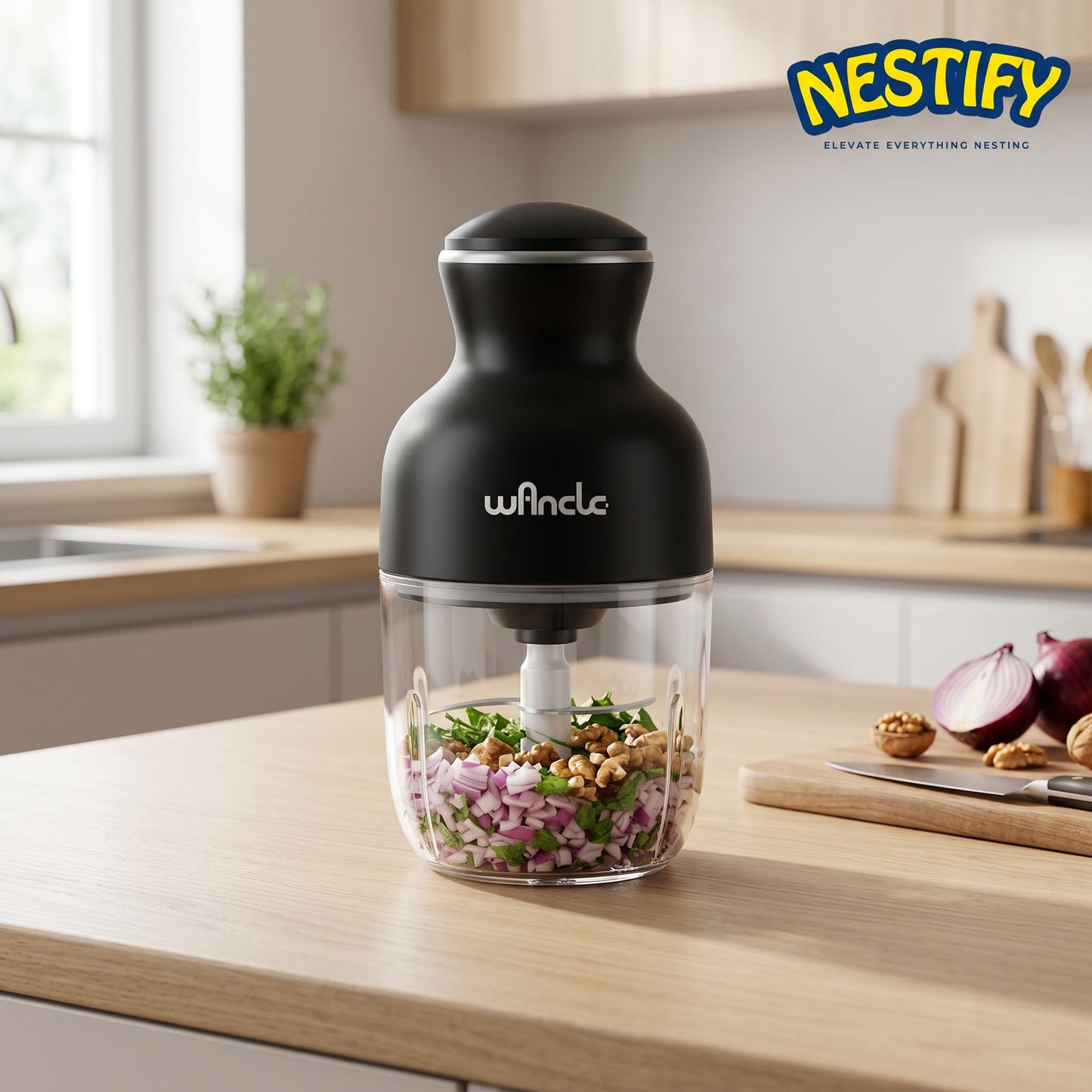 Nestify 0.6L Wancle Food Processor – 350W Mini Chopper