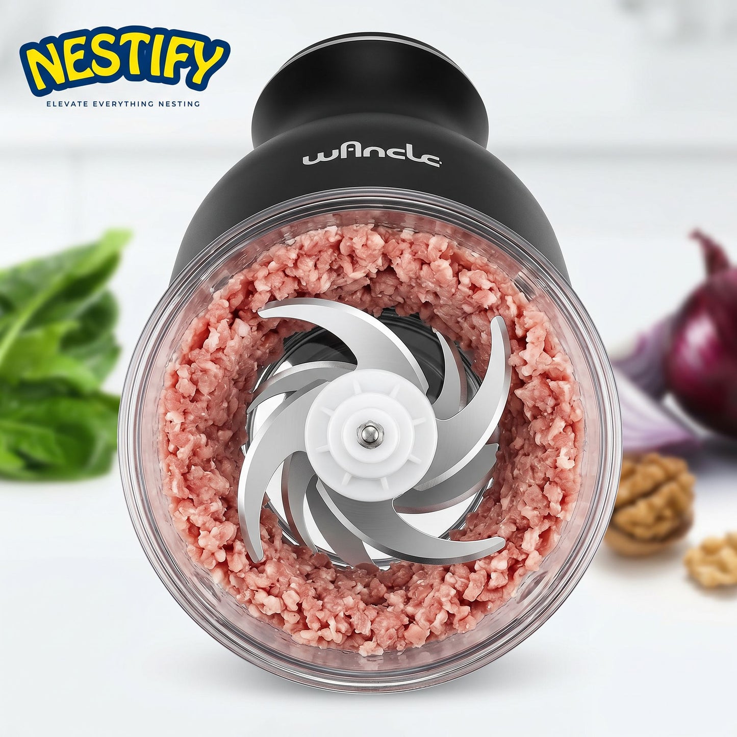 Nestify 0.6L Wancle Food Processor – 350W Mini Chopper