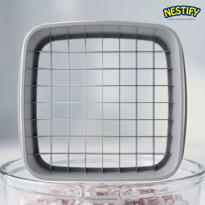 Nestify 3‑Blade Vegetable Chopper Bowl & French Fry Cutter