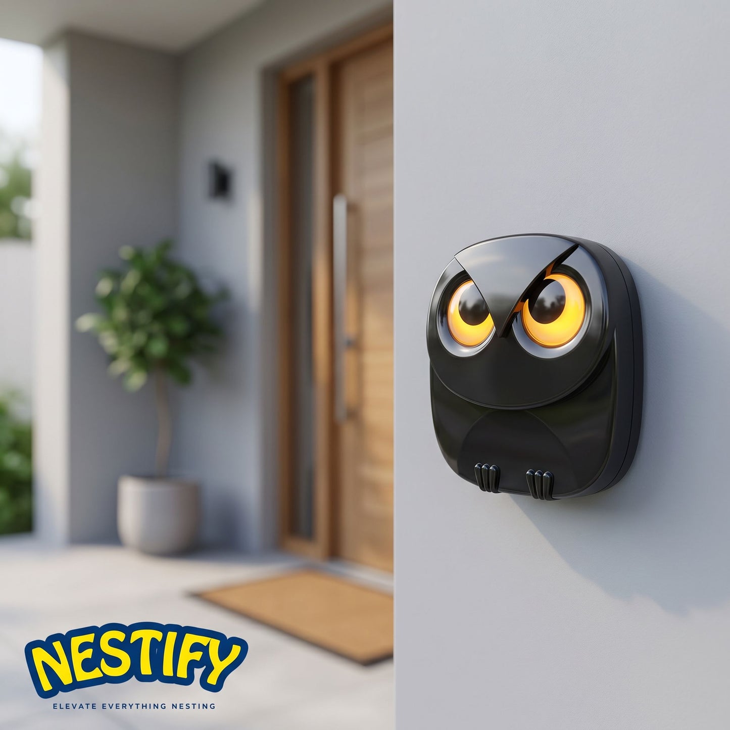 Nestify Owl Wireless Doorbell Chime – Cute Long‑Range Door Bell Kit