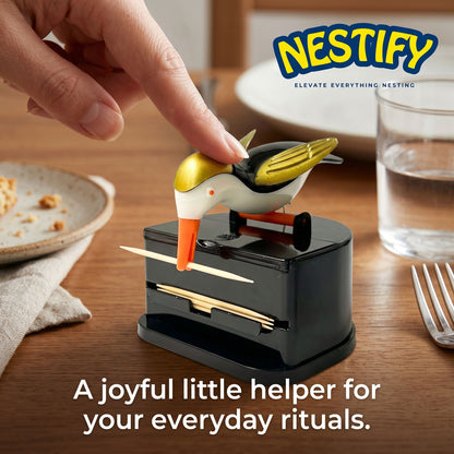 Nestify Hummingbird Toothpick Dispenser – One‑Touch Table Helper