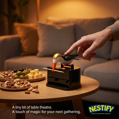 Nestify Hummingbird Toothpick Dispenser – One‑Touch Table Helper