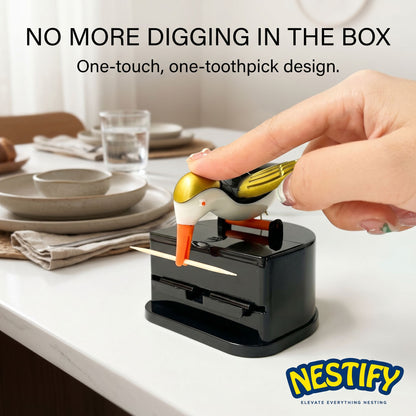 Nestify Hummingbird Toothpick Dispenser – One‑Touch Table Helper