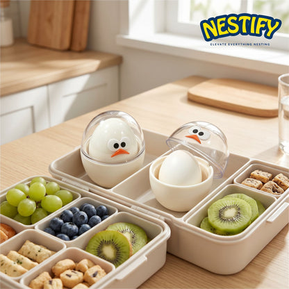 Nestify Portable Egg Holder Set – Shatter‑Proof Boiled Egg Cases (2‑Pack)