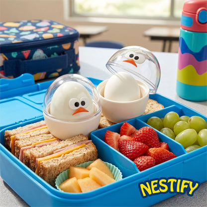 Nestify Portable Egg Holder Set – Shatter‑Proof Boiled Egg Cases (2‑Pack)