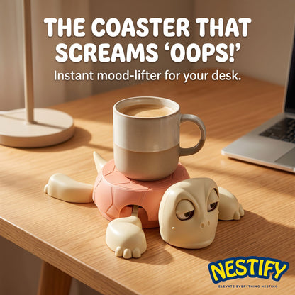 Nestify Funny Turtle Cup Coaster – Interactive Prank & Anti‑Stress Toy