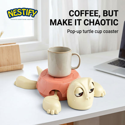 Nestify Funny Turtle Cup Coaster – Interactive Prank & Anti‑Stress Toy