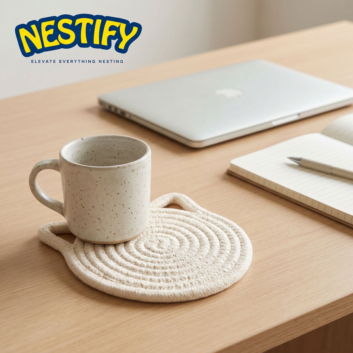 Nestify Handmade Cotton Cat Ear Coasters – Ear‑Resistible Charm