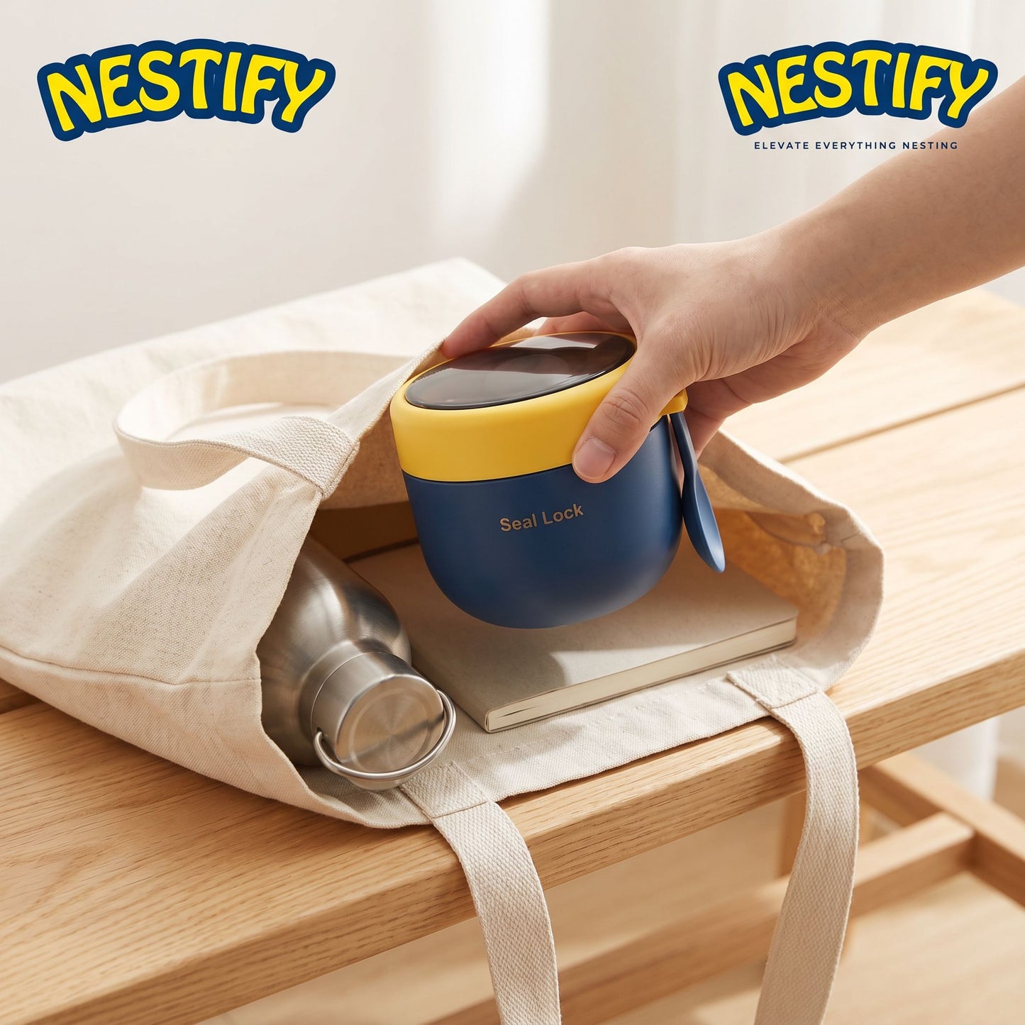 Nestify Breakfast Cup & Portable Bento Lunch Box