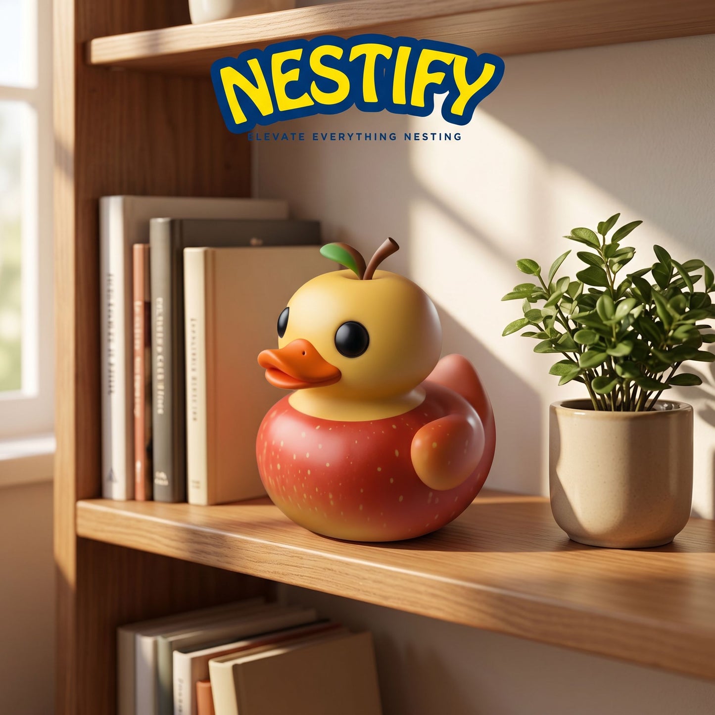 Nestify Fruit Duck Figurines – Kawaii Resin Desk & Car Ornaments