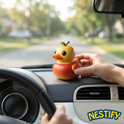 Nestify Fruit Duck Figurines – Kawaii Resin Desk & Car Ornaments