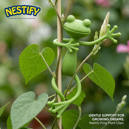 Nestify Frog Plant Clips – Reusable Bendable Garden Ties (13 cm)