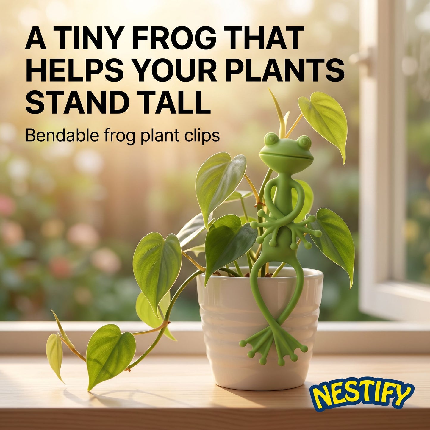 Nestify Frog Plant Clips – Reusable Bendable Garden Ties (13 cm)
