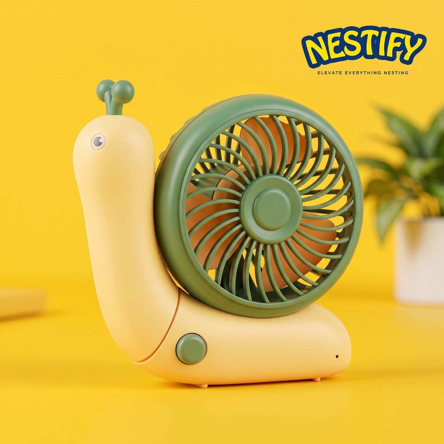 Nestify™ Snail Mini Fan – Foldable Quiet Desktop & Handheld Cooler