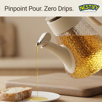 Nestify™ Glass Oil Dispenser – Modern Anti‑Drip Kitchen Cruet