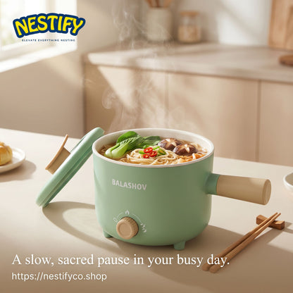 Nestify™ Mini Electric Cooker – Multifunctional Non-Stick Hot Pot Heater