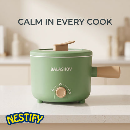 Nestify™ Mini Electric Cooker – Multifunctional Non-Stick Hot Pot Heater