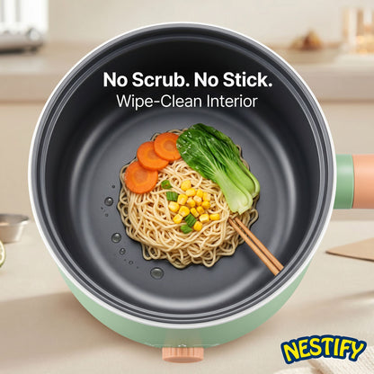 Nestify™ Mini Electric Cooker – Multifunctional Non-Stick Hot Pot Heater