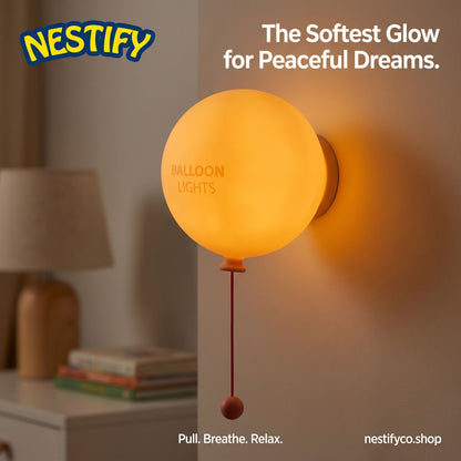 Cute Balloon Night Light – Kids Bedroom Silicone Lamp
