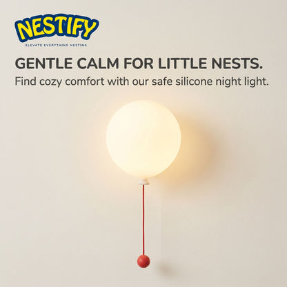 Cute Balloon Night Light – Kids Bedroom Silicone Lamp