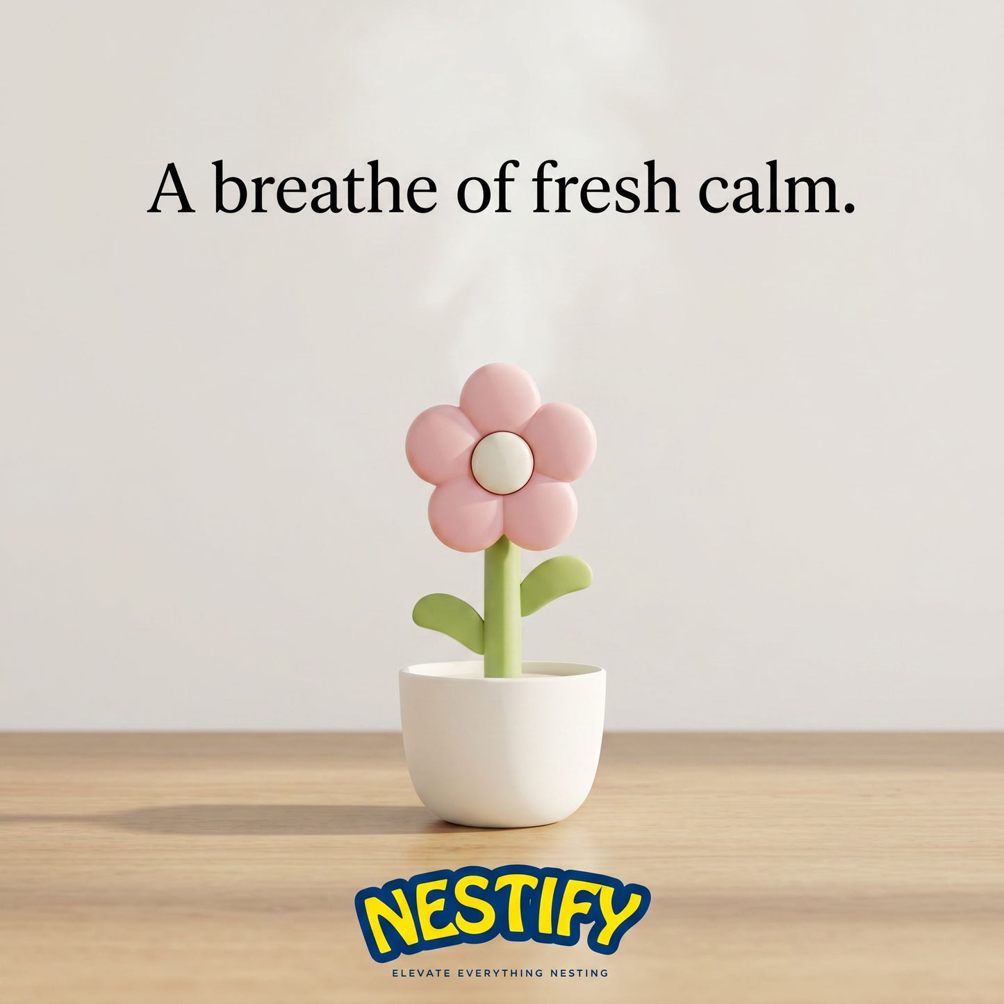 Nestify Cute Flower Night Light Humidifier – 300ml Portable Aroma Diffuser
