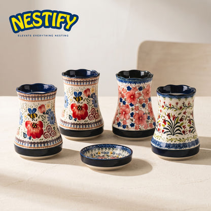 Nestify™ Polish Ceramic Chopstick & Spoon Rest Set