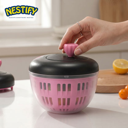 Nestify™ 2‑in‑1 Fruit & Veg Washing Bowl with Spinner