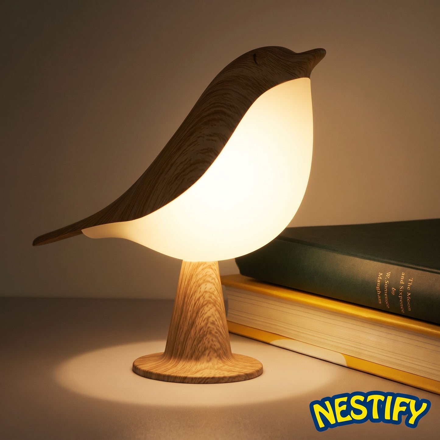 Nestify™ Touch‑Control Bird Lamp – Dimmable Ambient Light