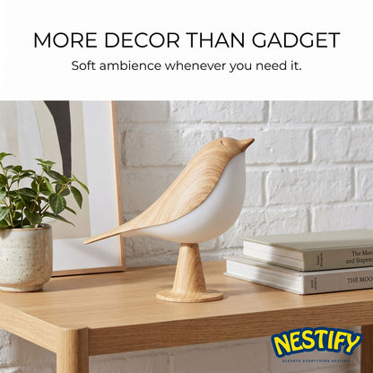 Nestify™ Touch‑Control Bird Lamp – Dimmable Ambient Light