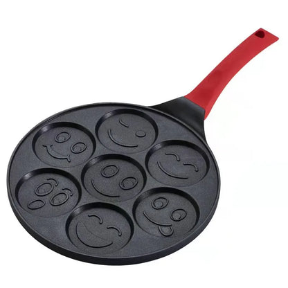 Nestify™ Seven-Hole Emoji Pancake Pan – Cute Non-Stick Griddle for Fried Eggs & Fun Breakfasts
