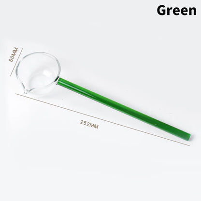 Creative Glass Dessert Spoon – Colorful Long-Handle Essential