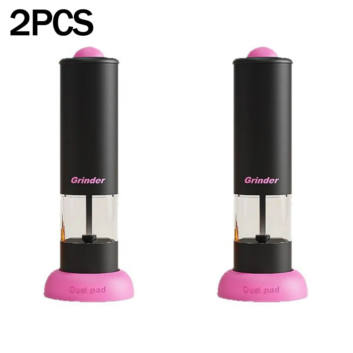 Cute Pink Electric Pepper & Salt Grinder – One-Click Fresh Spice Mill