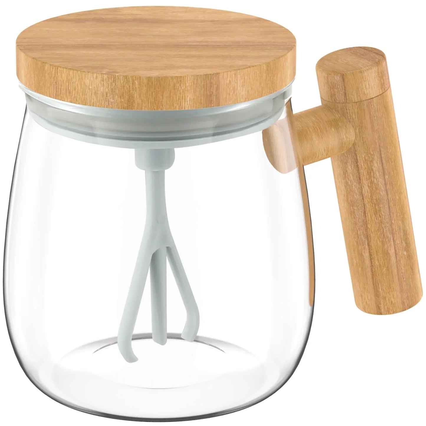 Self-Stirring Glass Coffee Mug