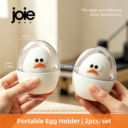 Nestify Portable Egg Holder Set – Shatter‑Proof Boiled Egg Cases (2‑Pack)