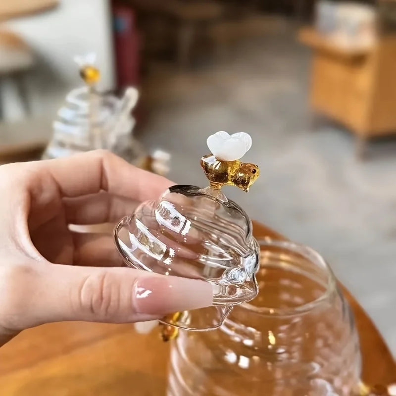Beehive Glass Honey Dispenser – Whimsical Kitchen Essential