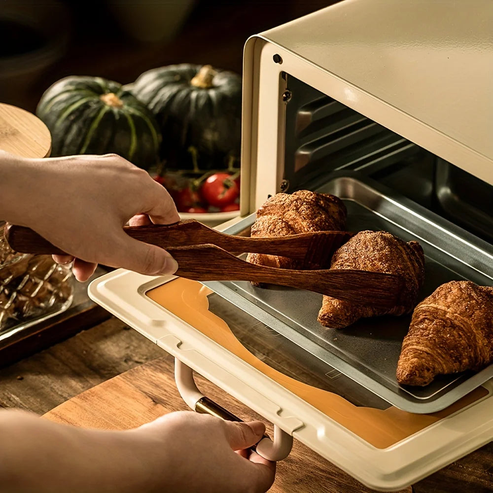 Versatile Wooden Kitchen Tongs