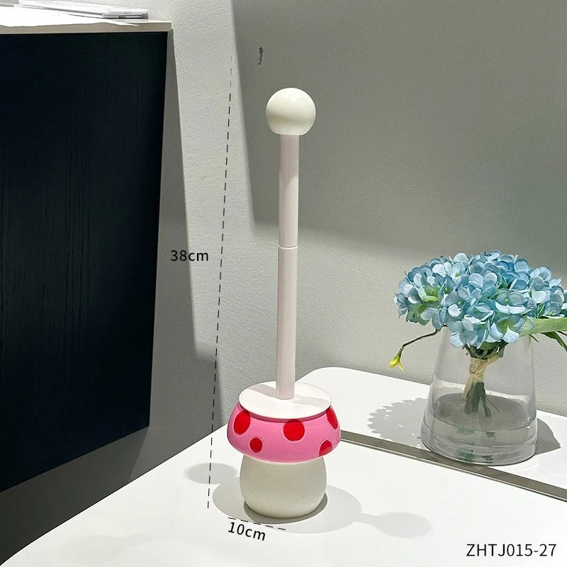 Mushroom Toilet Brush with Holder – Cute Modern Bathroom Cleaner | Playful Design | Deep Clean & Easy Storage