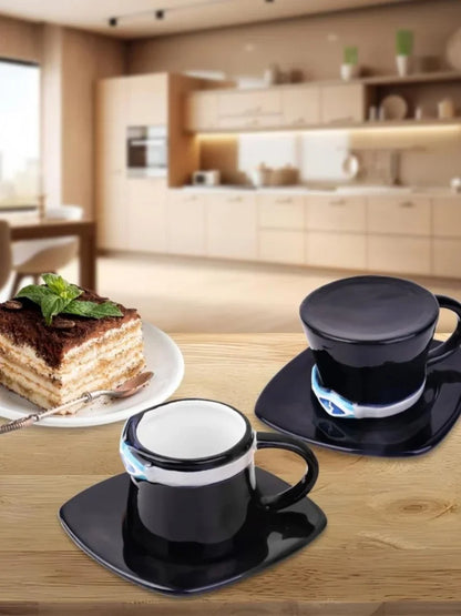 Anime Hat-Style Coffee Cup & Saucer Set
