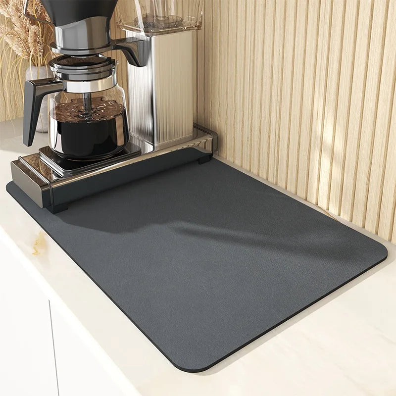 Absorbent Diatomite Kitchen Drying Mat – Anti-Slip Quick-Dry Countertop Pad