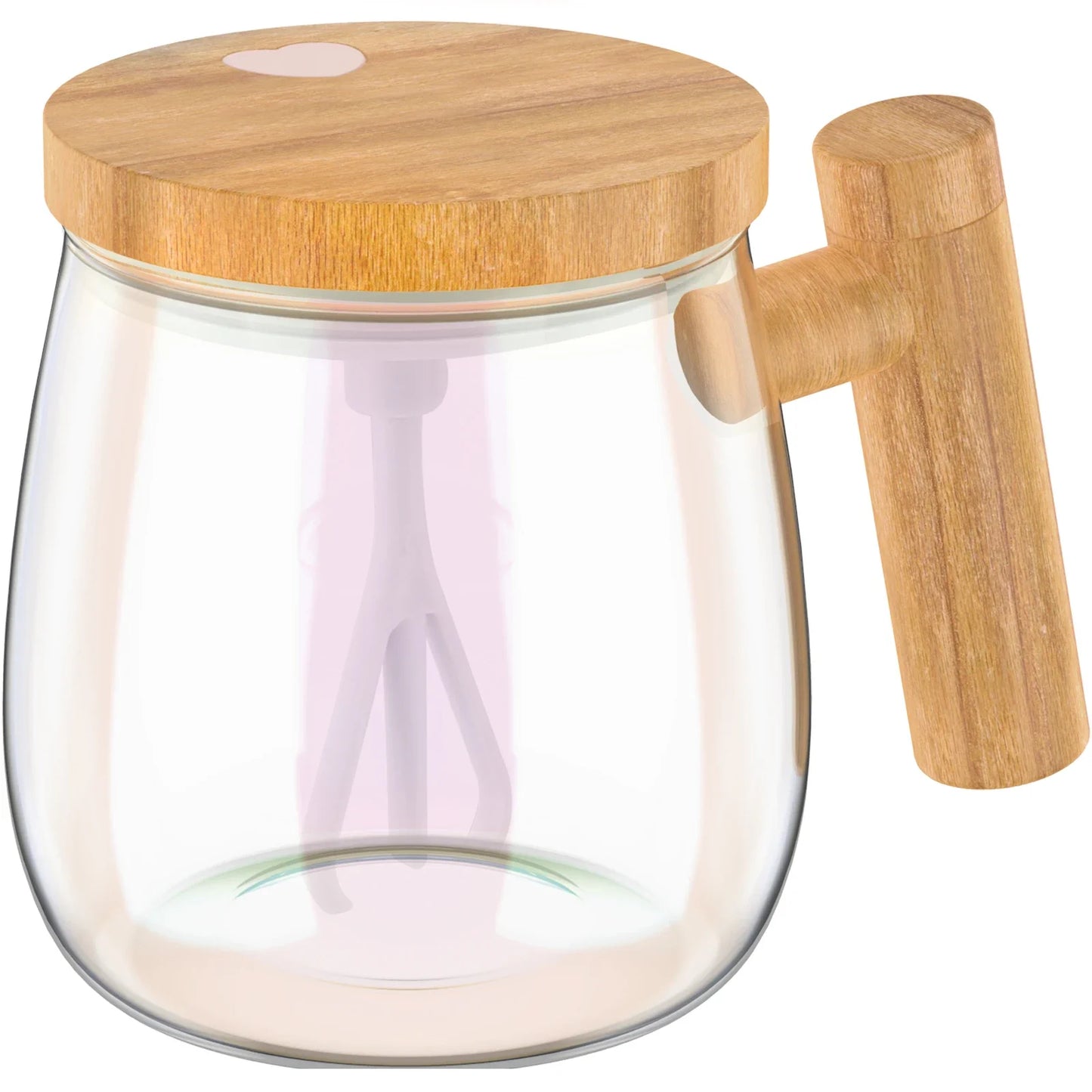 Self-Stirring Glass Coffee Mug